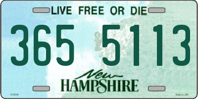 NH license plate 3655113
