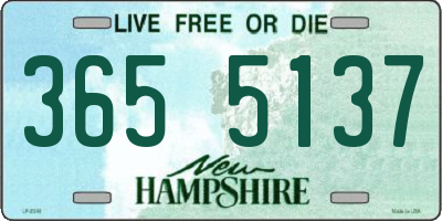 NH license plate 3655137