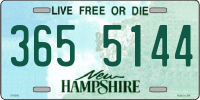 NH license plate 3655144