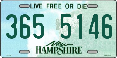 NH license plate 3655146