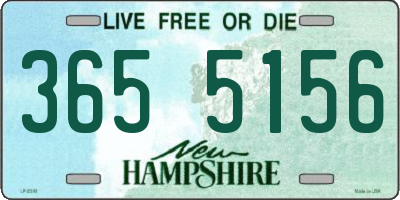 NH license plate 3655156