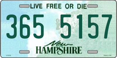 NH license plate 3655157