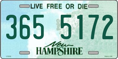 NH license plate 3655172
