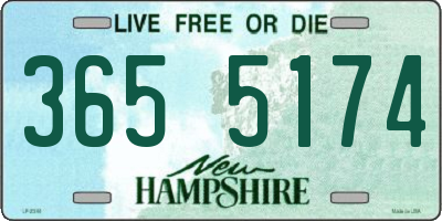 NH license plate 3655174