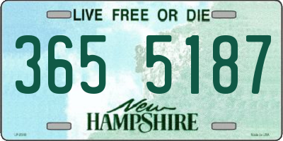 NH license plate 3655187