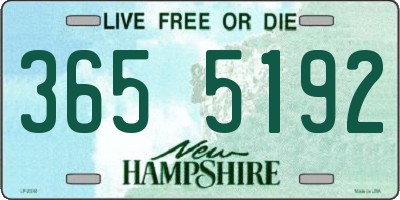 NH license plate 3655192