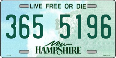 NH license plate 3655196