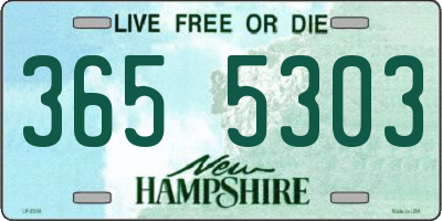 NH license plate 3655303