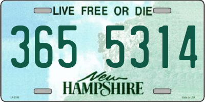 NH license plate 3655314