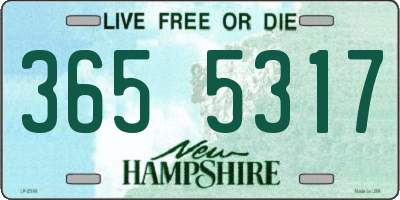 NH license plate 3655317