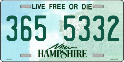 NH license plate 3655332