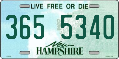 NH license plate 3655340