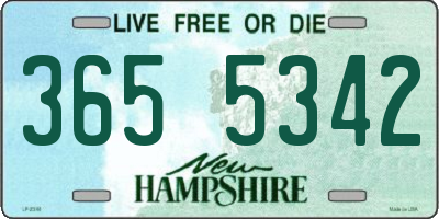 NH license plate 3655342