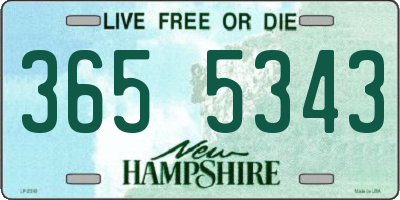NH license plate 3655343