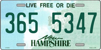 NH license plate 3655347