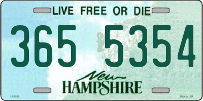 NH license plate 3655354
