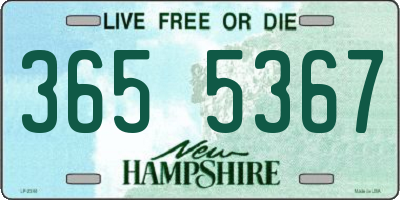 NH license plate 3655367