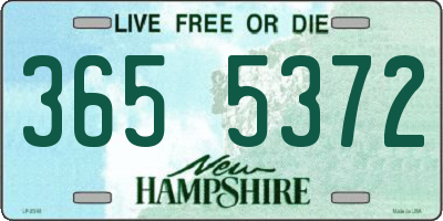 NH license plate 3655372