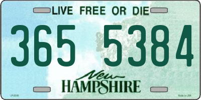 NH license plate 3655384