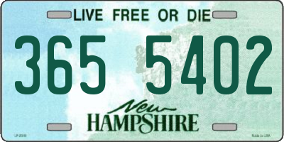 NH license plate 3655402