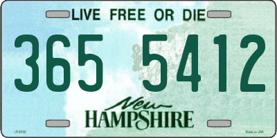 NH license plate 3655412