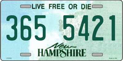 NH license plate 3655421