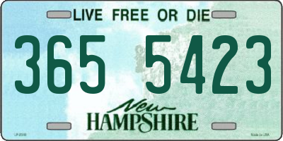 NH license plate 3655423