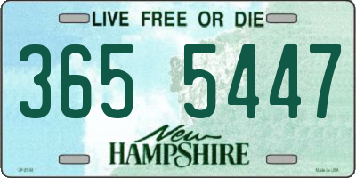 NH license plate 3655447