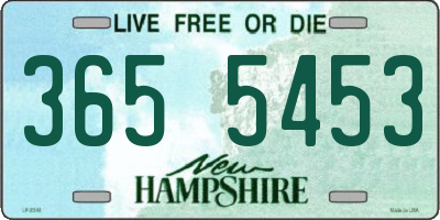 NH license plate 3655453