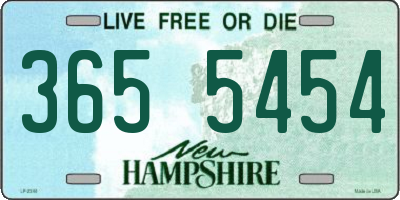 NH license plate 3655454
