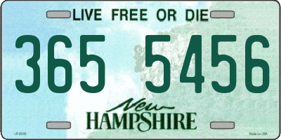 NH license plate 3655456