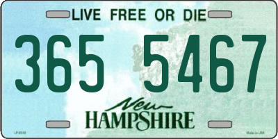 NH license plate 3655467