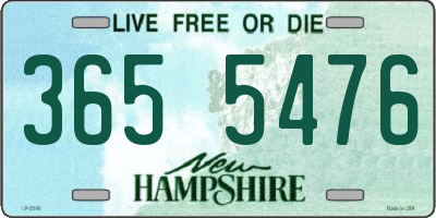 NH license plate 3655476