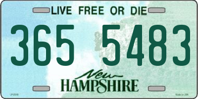 NH license plate 3655483