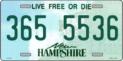 NH license plate 3655536