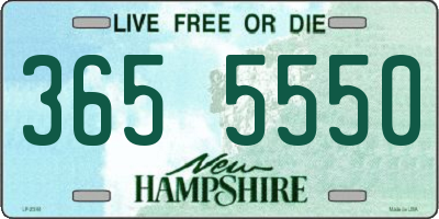 NH license plate 3655550