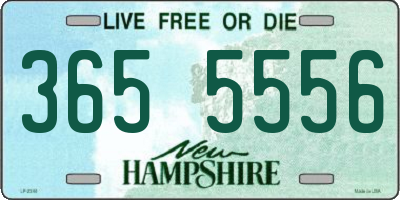 NH license plate 3655556