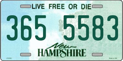 NH license plate 3655583