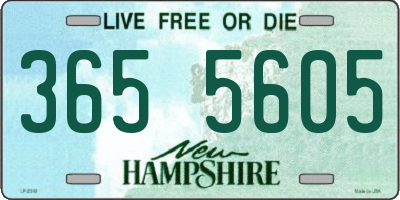 NH license plate 3655605