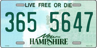 NH license plate 3655647