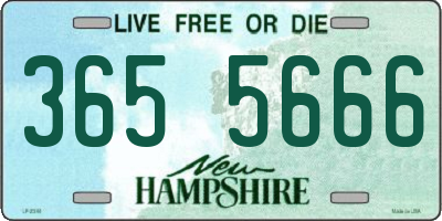 NH license plate 3655666