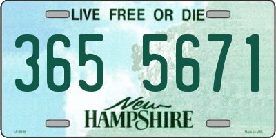 NH license plate 3655671