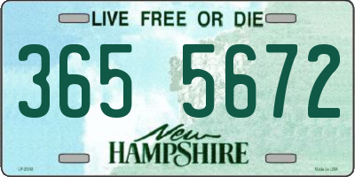 NH license plate 3655672
