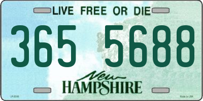 NH license plate 3655688