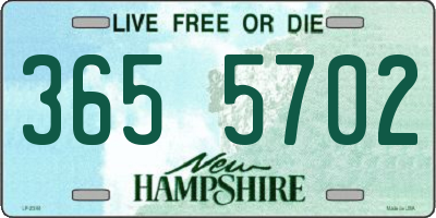 NH license plate 3655702