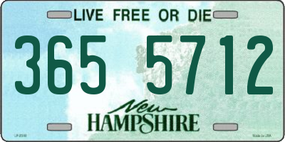 NH license plate 3655712