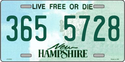 NH license plate 3655728