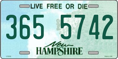 NH license plate 3655742