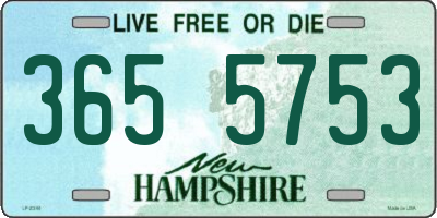 NH license plate 3655753
