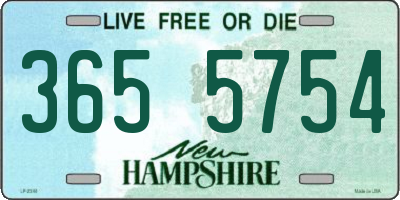 NH license plate 3655754